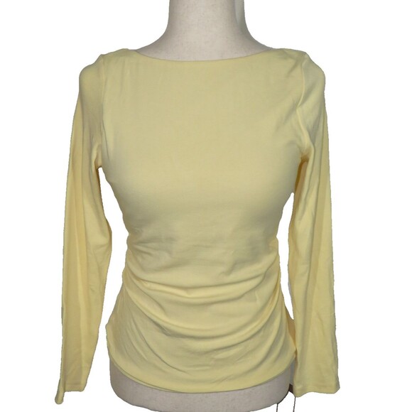 OGL Tops - OGL LiteWarm Side Ruched Open Back Bandless Brami Top Butter Yellow Size Large